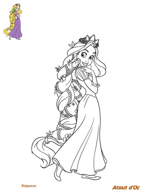 Coloriages Raiponce Disney  Atout d'Oc