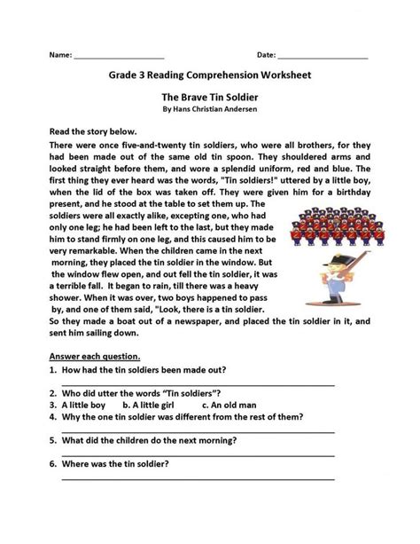 Reading Comprehension Worksheets - Best Coloring Pages For Kids | 2nd