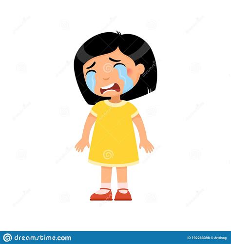 Sad Little Girl Crying Drawing