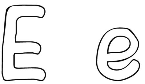 E for elephant coloring page. Free printable letter coloring pages - upper case and ...