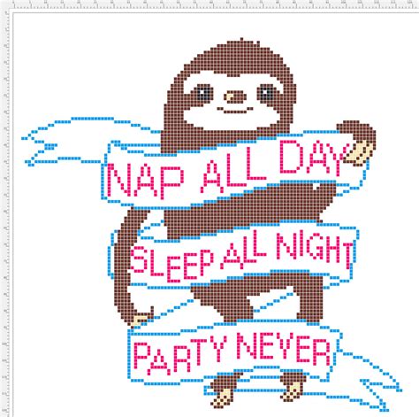 6 to 30 characters long; PATTERN Nap All Day, Sleep All Night, Party Never sloth ...