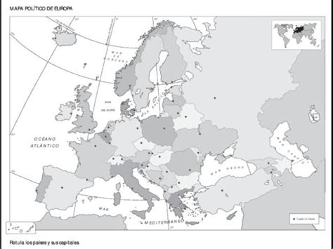 Ahora Toca Sociales 2º Eso Mapa Político Europa Mudo