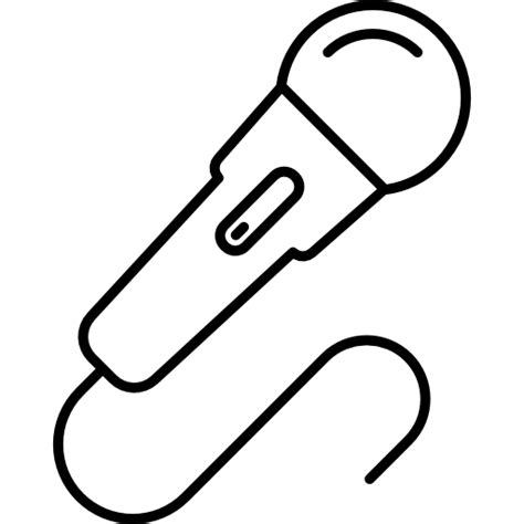 Microphone With Wire Free Technology Icons
