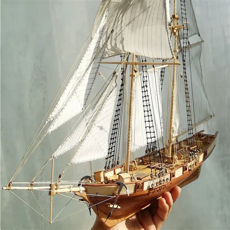 Scale Assembling Building Kits Ship Model Wooden Sailboat Toys Harvey