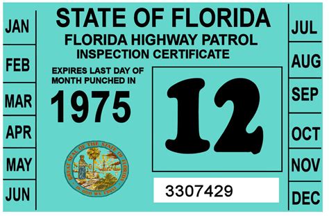 1982 Florida Inspection Sticker 2000 Bob Hoyts