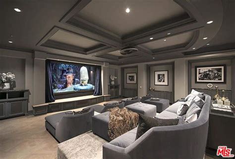This home theater harkens back to the golden age of hollywood, entrancing guests with plush velvet theater chairs and ornate lighting. 100 Home Theater & Media Room Ideas (2019) (Awesome)