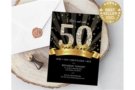 But they are also a ton of fun to buy someone because in the end, these are just a few ideas of 50th birthday gifts for men that i can think of, but you know your man best! 50th Birthday Invitation for Men ~ Stationery Templates ~ Creative Market