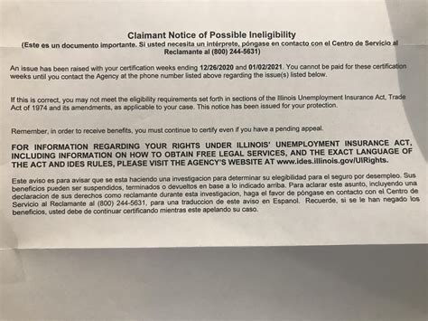 [Illinois] Just got a letter, "Claimant Notice of Possible