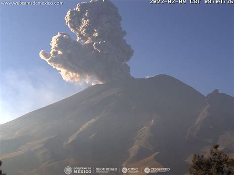 Reporte Del Monitoreo De Cenapred Al Volcán Popocatépetl Hoy 09 De