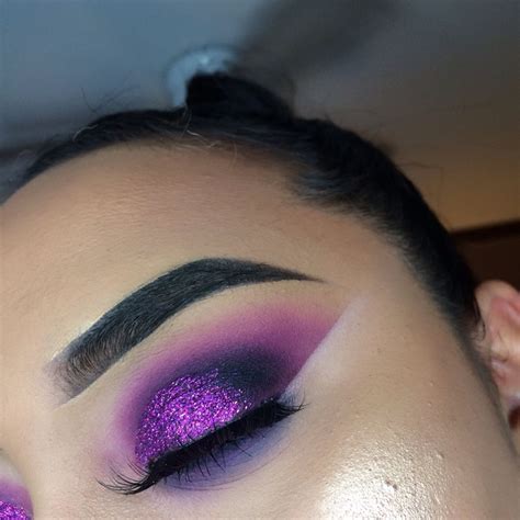 purple glitter makeup trends makeup inspo makeup art makeup inspiration beauty makeup