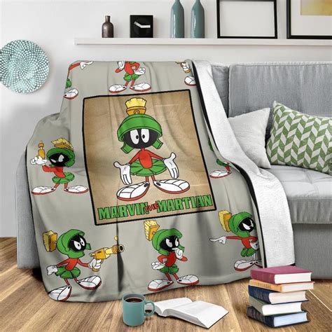 Marvin The Martian Fleece Blanket Cartoon Bedding Decor Idea Marvin