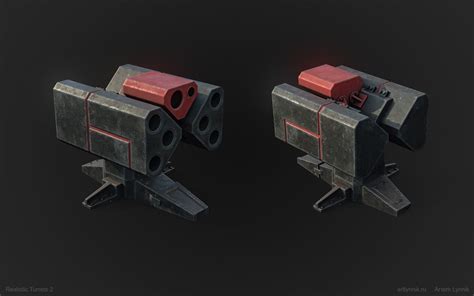 3d Model Ten Realistic Turrets Vr Ar Low Poly Cgtrader