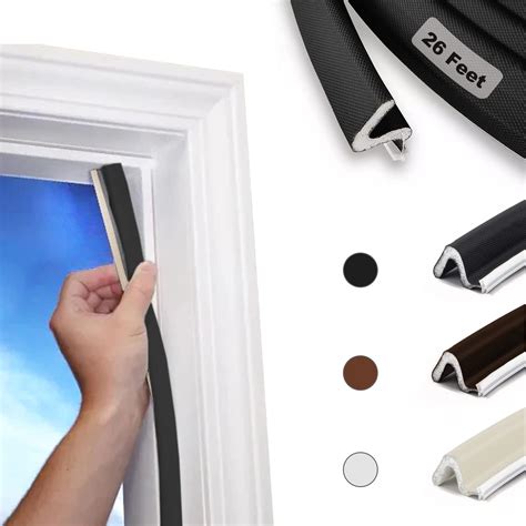 Buy 26 FT Door Frame Kerf Non-Adhesive Weather Stripping Seal Strip PU