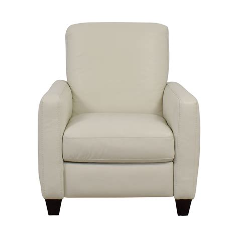 Leisure chair high back chair leather sofa chair very simple human chair revolving living room eggshell chair. 69% OFF - Natuzzi Natuzzi White Leather Recliner / Chairs