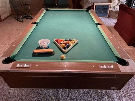 three piece slate 8 foot pool table with legacy auction company