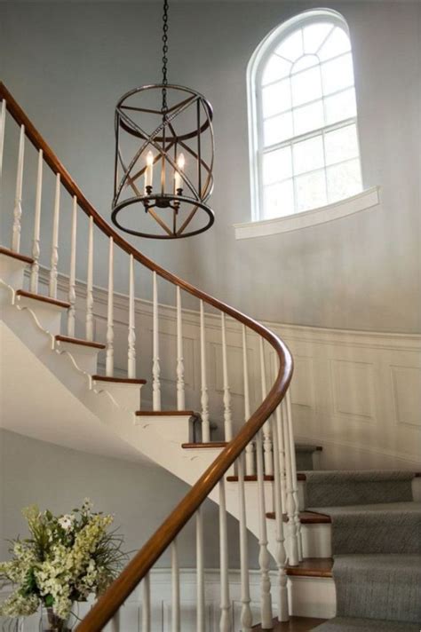 Nice 45 Ways To Decorate With Chandelier Over The Stairs