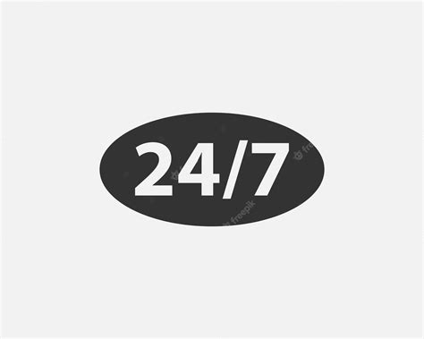 Premium Vector | 24 hours a day service icon symbol vector