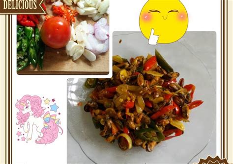 Tumis bumbu halus, sereh, daun jeruk dan daun pandan hingga harum. Resep Rica2 Kerang Hijau : Resep Oseng Kerang Hijau Kupas oleh Sekar Ayu - Cookpad / Sama ...