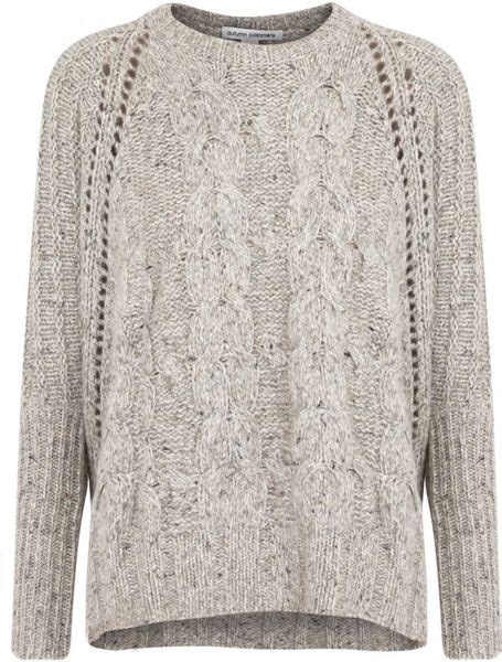 Autumn Cashmere Chunky Cable Knit Cashmere Jumper In Gray Lyst