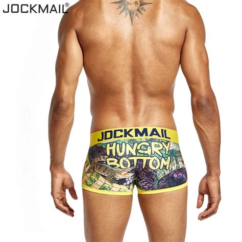 Jockmail Brand 2018 New Printed Underpants Men Sexy Mens Underwear Boxers Trunks Comfortable