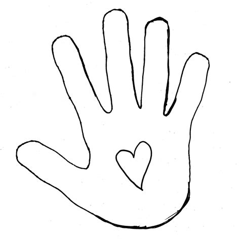 Child Handprint Template Clipart Best
