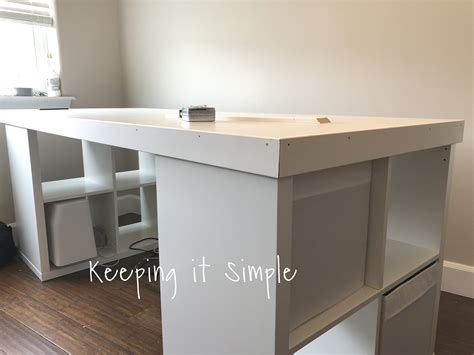Ikea-Hack-DIY-Computer-Desk-with-Kallax-Shelves (14) • Keeping it Simple