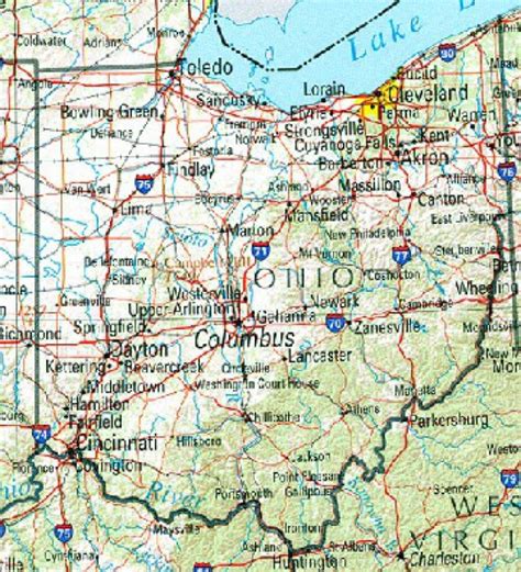 Physical Maps Of Ohio