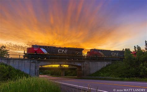 Railpicturesca Matt Landry Photo With A Colorful Early Morning