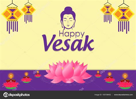 20 premium vector (svg) icons · added on apr 23rd, 2020. Affiche Vesak Day Avec Contour Buddha Lettrage Lotus ...
