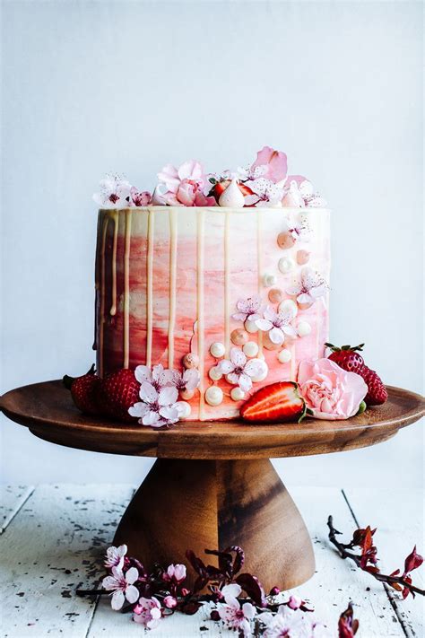 Party cake with red zigzags. 24 Homemade Birthday Cake Ideas - Easy Recipes for Birthday Cakes - Country Living