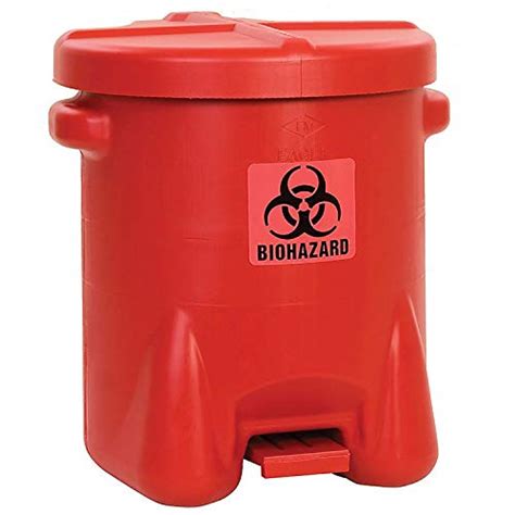 Cubeta De Basura Biohazardoso De Seguridad De Galones Rojo Lote De