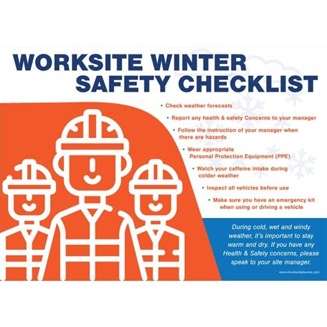 Worksite Winter Safety Checklist Visual Workplace Inc