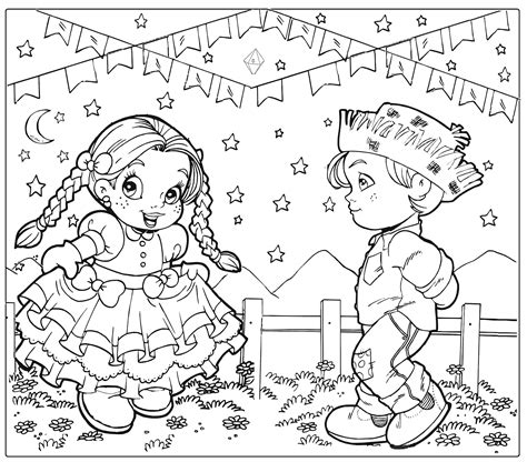 Cinco Desenhos Festa Junina Para Colorir Painel Criativo Kulturaupice