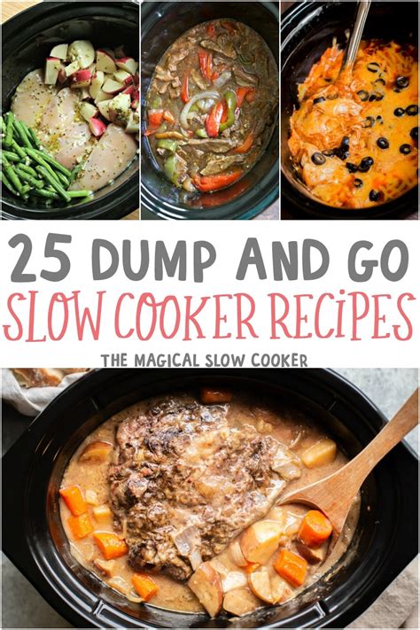 25 dump and go slow cooker recipes