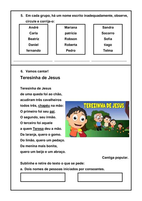 Atividade Letra Maiúscula E Minúscula 2 Ano