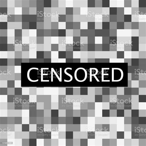 Pixel Censored Sign Black Censor Bar Concept Stock Illustration Download Image Now