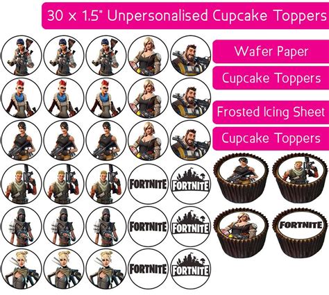 Fortnite 30 Cupcake Toppers