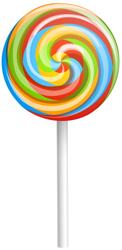 Rainbow Swirl Lollipop Clip Art Image Free Clip Art Clip Art Lollipop