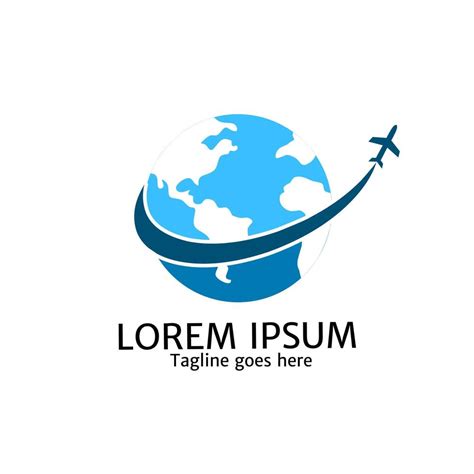 Template Logo Plane Around The World Perfect For Logo Traveling Tours