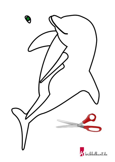 Delfin unter wasser | kindergaudi bei delfin vorlage. Delfin Vorlage - Delfin Malvorlage | Kribbelbunt