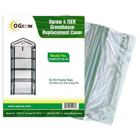 Try this inexpensive hobbie greenhouse in your garden. 4 Tier Mini PVC Plastic Greenhouse Replacement Cover - 19 ...