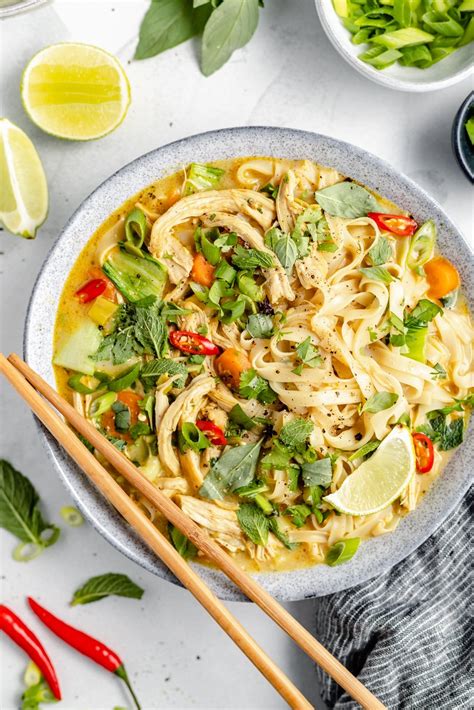 One Pot Curry Chicken Noodle Soup Ambitious Kitchen