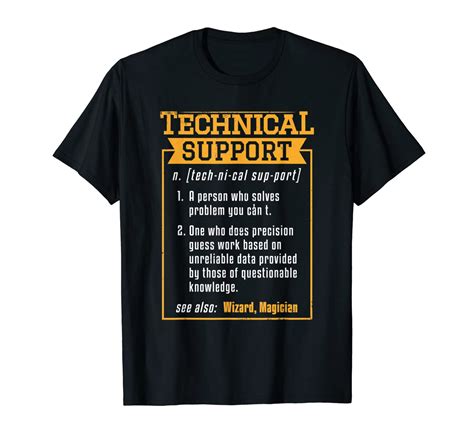 Tech Support Definition T Shirt Funny Computer Geek Tee T Shirt Zilem