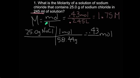 Calculating Molarity Youtube Hot Sex Picture