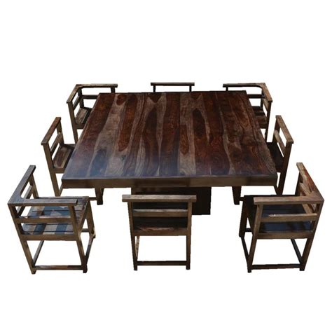 Check spelling or type a new query. Modern Rustic Solid Wood 64" Square Pedestal Dining Table ...