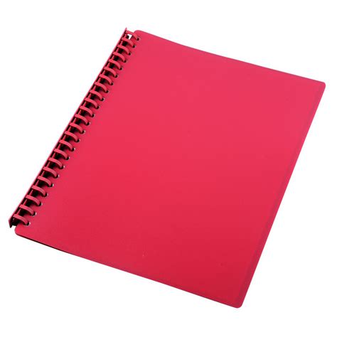 Blanes Newsagency Display Folder Gns A4 Refillable Red 20p