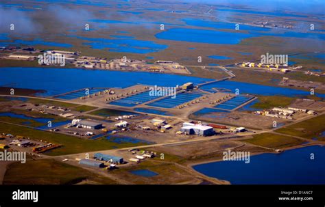 Prudhoe Bay Öl Feld Oben Auf Der North Slope Of Alaska Der Größte