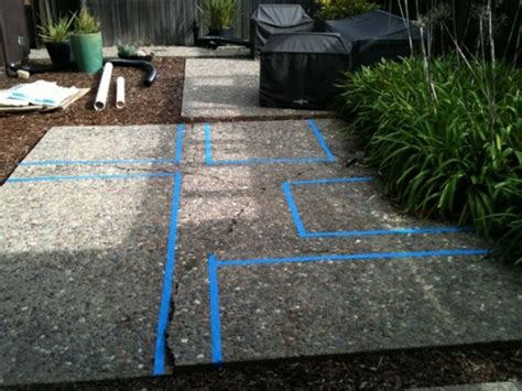 Cover the slab with burlap, sand, straw, or other material and portland cement aggregates fine aggregate coarse aggregate gravel/broken stone lightweight. Broken to Beautiful - Salvaging a Cracked Concrete Patio ...