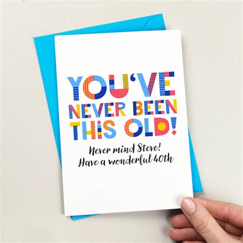 Never Been This Old Birthday Card By A Is For Alphabet