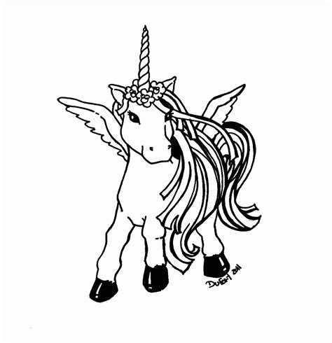Color in this picture of a rainbow and others with our library of online coloring pages. Printable Unicorn Coloring Page - Coloring Home
